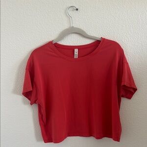 Red/Orange Lululemon Crop T-Shirt